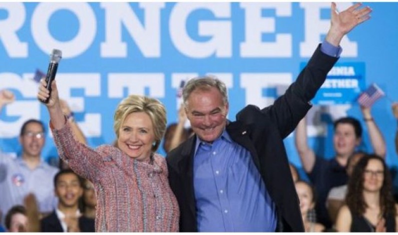 ہلیری کلنٹن نے نائب صدر کے امیدوار کے لیے ٹم کین کا انتخاب کر لیا ہلیری کلنٹن نے نائب صدر کے امیدوار کے لیے ٹم کین کا انتخاب کر لیا